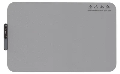 Productafbeelding van Zimilo Elektrische warmhoudplaat, mobiel, 300W, warmhoudplaat van siliconen, 50-120°C met timer (1-8 uur), warmhoudplaat voor tafel, 38x60 cm, grijs