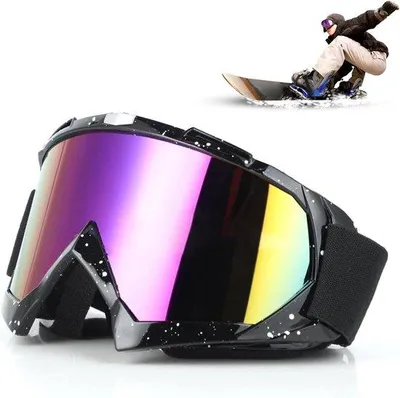 Zdjęcie produktu dla Gogle motocrossowe dla kobiet i mężczyzn, wykonane z TPU, z wygodną wyściółką, idealne do jazdy na nartach, snowboardzie i motocyklu