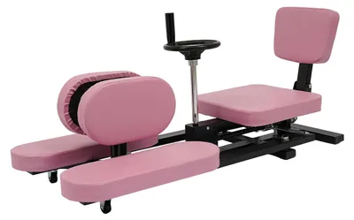 Zdjęcie produktu dla Rozciąganie nóg – urządzenie do rozciągania nóg w rozkroku 180° – 2 kółka – trening w domu na elastyczność i równowagę – rura 1 mm – nośność do 100 kg – różowy