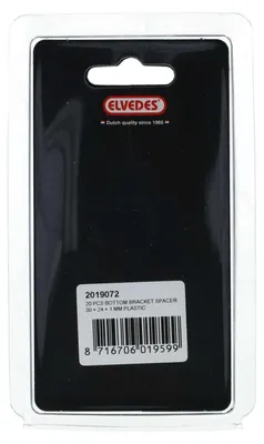 Zdjęcie produktu dla Elvedes Plastikowa przekładka suportu 20 sztuk Czarny 30 x 24 x 1 mm Czarny 30 x 24 x 1 mm