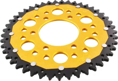 Zdjęcie produktu dla Zębatka ZF 45 zębów skok 520 czarne złoto podwójna ZFD-478-45-GLD