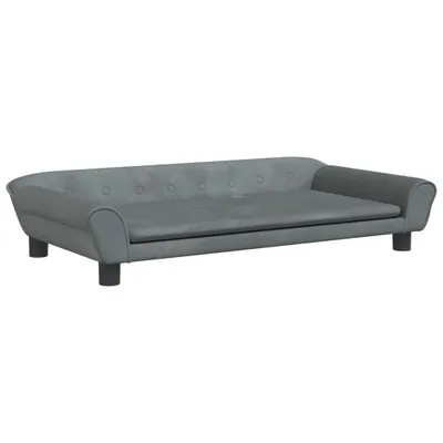 Zdjęcie produktu dla vidaXL Legowisko dla psa ciemnoszare 100x50x21 cm aksamitne