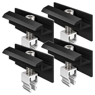 Produktbild von 4x Endklemme Klickfix schwarz 30-40mm Solarmodul Halterung Modulklemme Solar Modul Klemme Befestigung Halterung PV Montage Panel Aluminium Profil