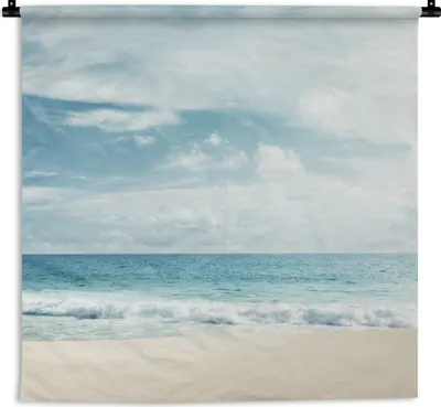 Produktbild von MuchoWow® Wandteppich Wandbehang Strand - Meer - Sommer 60x60 cm Tapisserie Dekoration Wandtuch - Dekorationen - Wand Decke