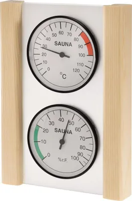 Produktbild von Klimamessstation mit Glas/Holzrahmen in Fichte