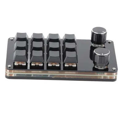 Obrázek produktu pro Makro klávesnice,Makro klávesnice s knoflíkem,USB mini klávesnice,Mechanická klávesnice s červeným spínačem,Jednoruční makro klávesnice,Mechanická klávesnice