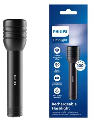 Image de Philips alu lampe de poche rechargeable 1000 lm