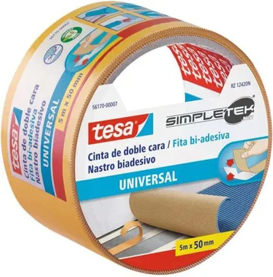 Produktbild von TESA 56170-00007-12, Montageband, Weiß, 5 m, Drinnen, Polypropylen, 50 mm