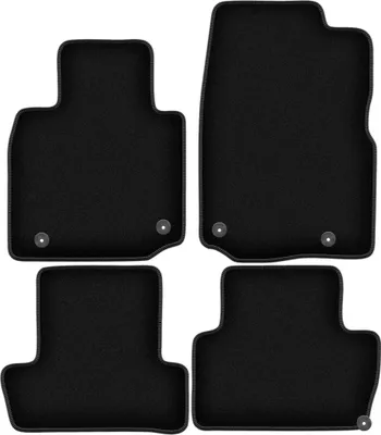 Produktbild von Wielganizator Velours-Autoteppiche – passend für Mazda MX-30 (Crossover, Bj. 2020-) – schwarz, passgenau, mit Befestigungen set 4 Stk.