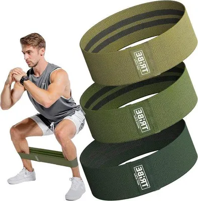 Immagine prodotto di Bande elastiche per l'allenamento - Bande Booty per donne e uomini - Bande elastiche resistenti per le gambe