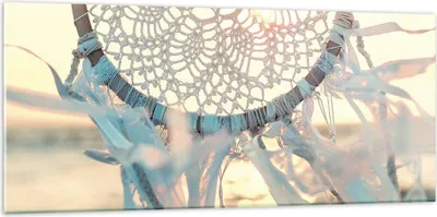 Produktbild von Bilder auf glas - Einteilig - Boho Ornament Anhänger - 120x50cm - Glasbilder - Wandbilder - Bilder - zum Aufhängen bereit - Wanddekoration aus Glas - Glas Bilder - Wandbild auf Glas - GAB120x50-4554