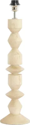 Productafbeelding van Tafel lamp - Natuurlijk - Edie - Hout - Ø 15 cm - E27 - 7044282 - Light & Living