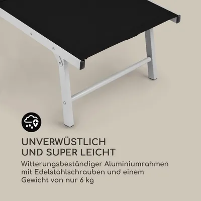 Produktbild von Sunnyvale Liegestuhl mit Fußteil Aluminium 4-Stufen