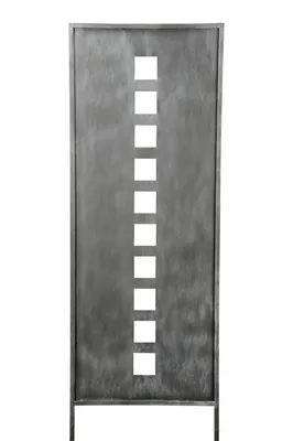 Produktbild von Stele Metall Sichtschutz XL "Quadrat" H199xB64cm Windschutz grau Metallwand