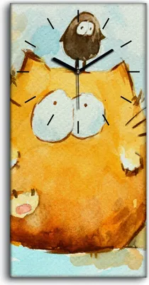 Produktbild von Leinwand Wanduhr Wandkunst Uhr 30x60 Malerei Abstrakte Tiere Vogel Katze Kunst - schwarze Hände