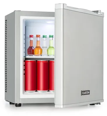 Mini-Kühlschrank 13 L, 0 dB, silber – leise, thermo-elektrisch