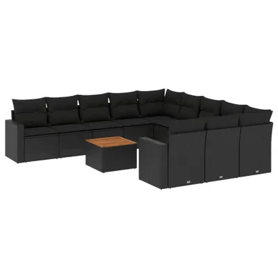Zdjęcie produktu dla VidaXL 3256678, Czarny, Drewno akacjowe, Żywica, Stal, 550 mm, 370 mm