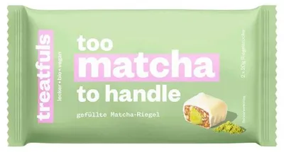 Produktbild von treatfuls too matcha to handle Riegel mit Matcha-Füllung  2x20g