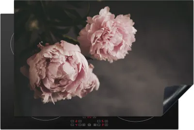Produktbild von KitchenYeah© Herdabdeckplatte Blumen - Rosa - Pfingstrose - Stilleben , 80x52cm, Küche Deko, Glaskeramikkochfeld Herdabdeckung, Abdeckplatte fùr Kochfeld