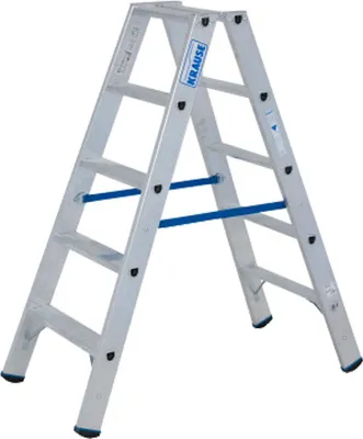 Produktbild von Krause Stufen-Doppelleiter Alu 2x5 Stufen 124739