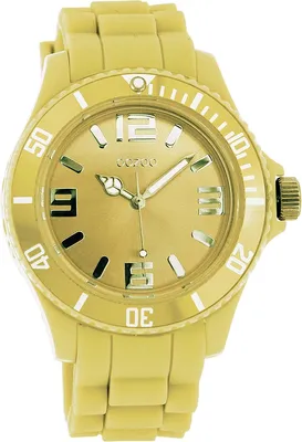 Produktbild von Oozoo Armbanduhr gelb Silikon Timepieces Damen Analog-Quarzuhr UOC4355A