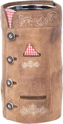 Produktbild von Weinkühler Jacke rot hellbraun