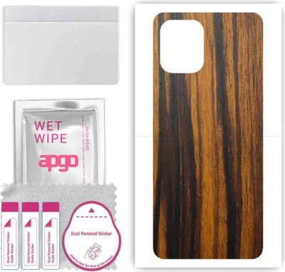 Produktbild von apgo Rückseite Schutzfolie, Skin, kompatibel mit Oppo Find X3, Hinten Displayschutzfolie aus Vinylfolie, kratzfest, einfache Montage - Tigerwood