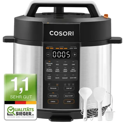 Multikocher 9-in-1, 5,7 l, 14 Funktionen, Edelstahl