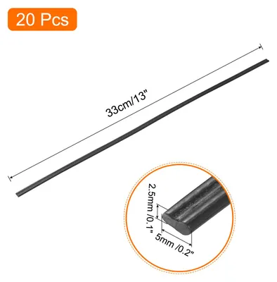 Produktbild von 20 Stš¹ck 330mm Kunststoff Schwei?st?be PE Schwei? Draht Kunststoff Schwei?en Schwei? Streifen fš¹r Plastik Schwei?ger?t Schwei?reparatur Schwarz