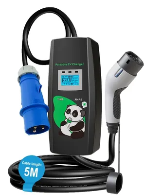 Image de Chargeur EV portable, courant réglable, protection IP54, 7 kW 32 A monophasé, type 2