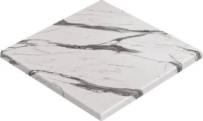 Produktbild von JAMAIKA | Bistro Außen Tischplatte | B:T 60 x 60 cm | Weiß Marmor | Quadratisch | Topalit Tischplatte
