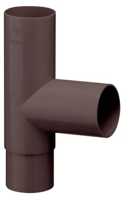 Produktbild von INEFA Abzweiger Fallrohr 87 Grad, DN50/50, PVC Dunkelbraun,, Zubehör Fallrohr Kunststoff, einfache Steckmontage,  Germany
