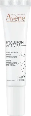A product shot of an eye cream tube against a white background.