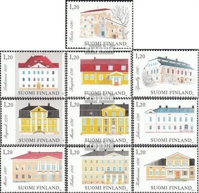 Produktbild von Briefmarken Finnland 1982 Mi 903-912 (kompl.Ausg.) postfrisch Architektur: Gutshöfe