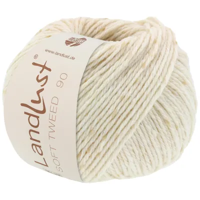 Produktbild von Lana Grossa Landlust Soft Tweed 90 klassisch verzwirntes Tweedgarn aus Schurwolle mit mehrfarbigen Noppen 90 m Farbe 001 - Natur meliert