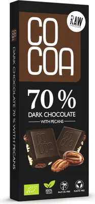 Obrázok produktu pre tmavá ČOKOLÁDA 70% SPEGAN ORIEŠKAMI 40g - KAKAOVÉ