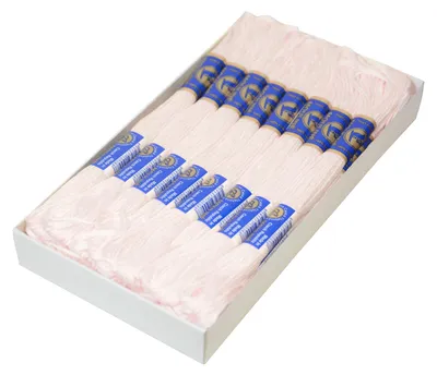 Produktbild von 24 Docken Stickgarn je ca. 8m / Sticktwist 100% Baumwolle Stickerei verschiedene Farbwahl, Farbe :2322 rosagelb