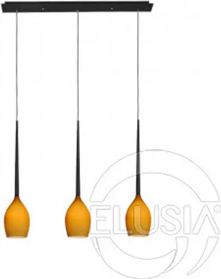 Produktbild von Izza Hängeleuchte Amber Matt, 3-flammig, 78 cm breit, 120 cm hoch