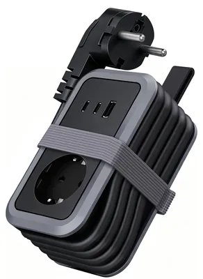 Immagine prodotto di Ciabatta multipresa, 4-in-1, con prese multiple, USB e tipo C, 3680 W, 16 A