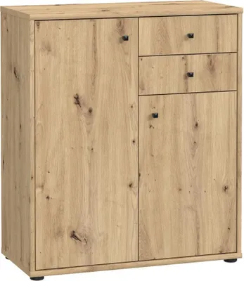 Produktbild von Kommode >Tembi< in Artisan Eiche - 73,7x85,5x34,8cm (BxHxT)