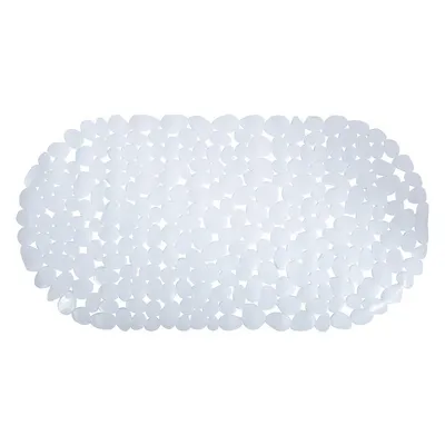 Image de MSV Tapis de douche Tapis de douche Tapis de baignoire Tapis antidérapant Tapis de douche 35x68 cm Galet blanc