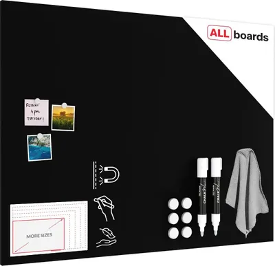 Immagine prodotto di Lavagna magnetica 120×90 cm da GESSO NERA CHALKBOARD Metalboards+ accessori