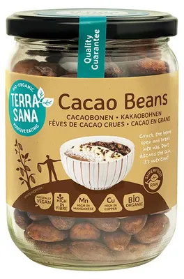 Productafbeelding van Terrasana Raw Cacao Bonen In Glas (250 gr)