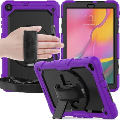 Immagine prodotto di Custodia per Samsung Galaxy Tab A8 con supporto e tracolla viola