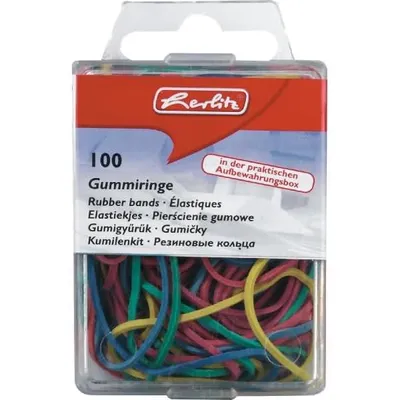 Obrázok produktu pre Herlitz gumový krúžok Box 100 ks s priemerom 20-70 mm