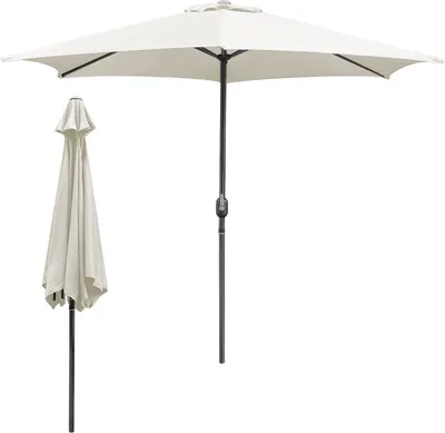 Obrázok produktu pre Jopassy slnečník Ø300cm, záhradný slnečník, bez skladania, látka na slnečník s PA poťahom, UV ochrana do UPF 50+, bez podstavca, béžová