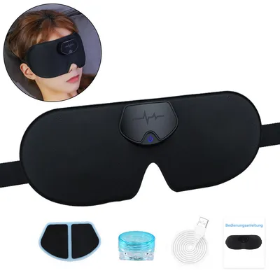 Produktbild von Bluetooth Schlafmaske, 3D Komfortdesign, Musik, Type-C Aufladung,4 Intensitätsstufen, 360° Verdunkelung,USB-Aufladbar,waschbar, verstellbar