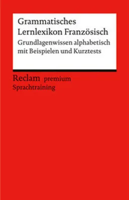 Produktbild von Grammatisches Lernlexikon Französisch