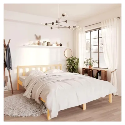 Produktbild von Bettgestell ohne Matratze aus massivem Holz 160x200 cm