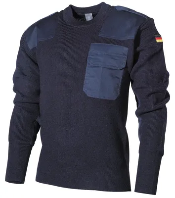 Produktbild von Bundeswehr Pullover, mit Brusttasche, blau 62